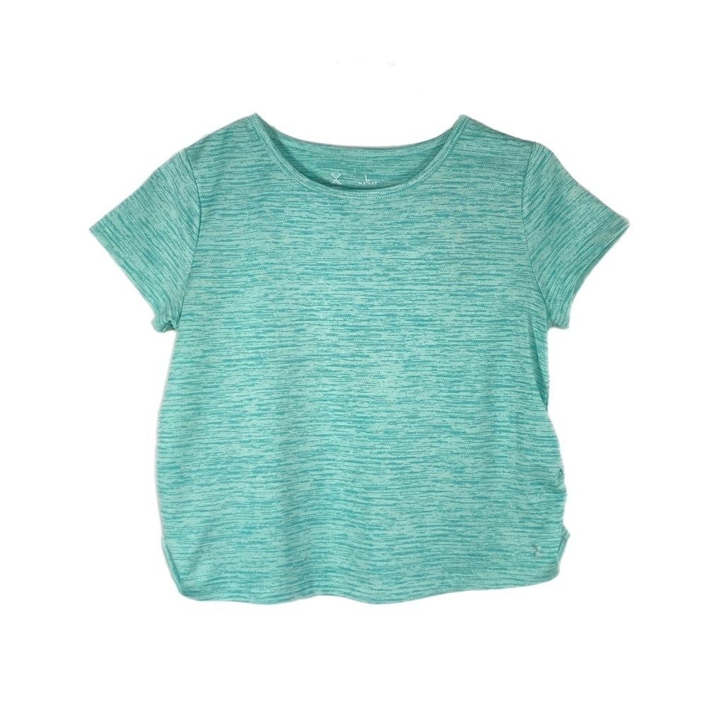 Xersion Girls Plus Antimicrobial Performance Wear Ruched Side Everair Top